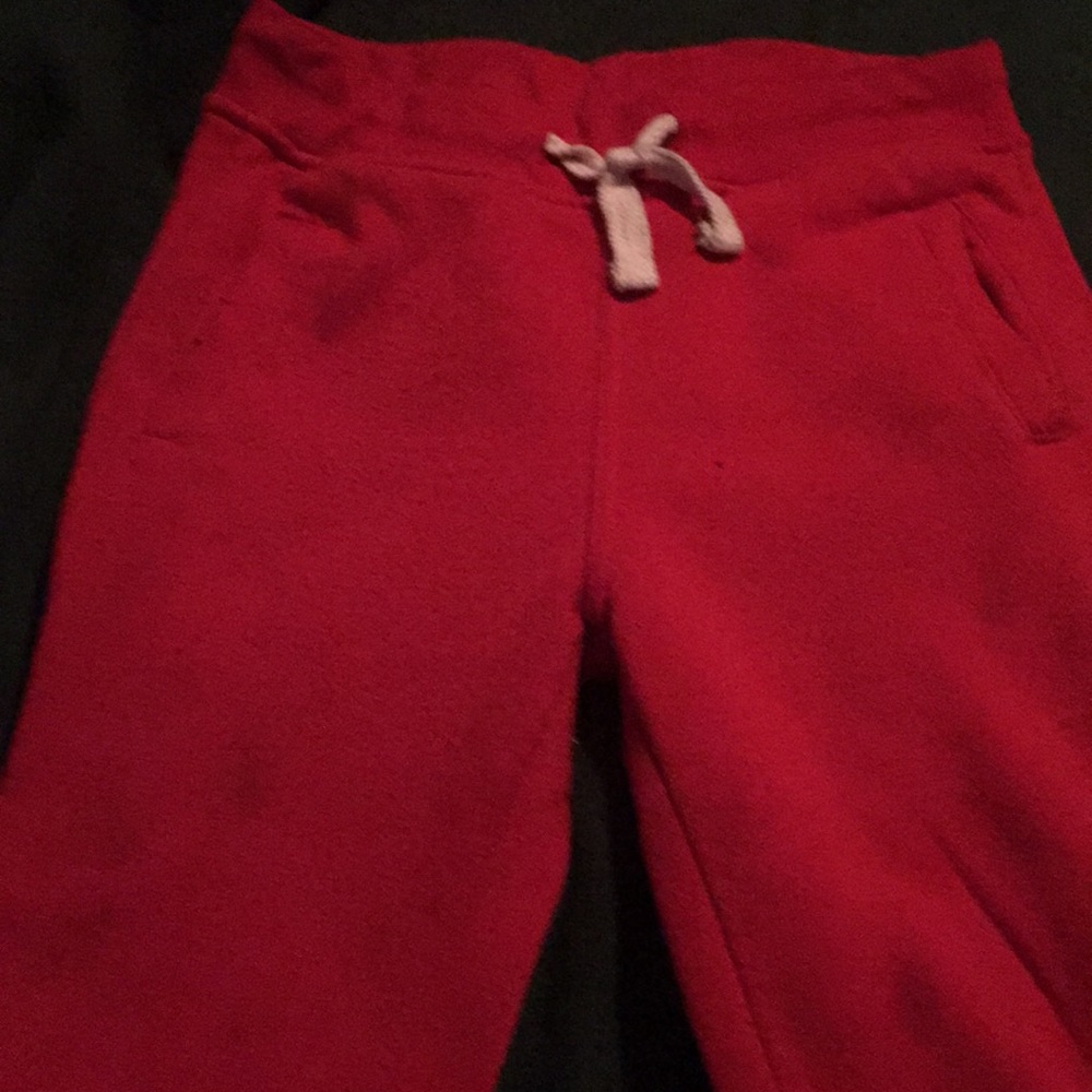 Red joggers